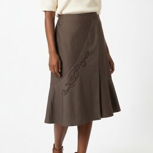 Lana Lee Women's Vintage Brown A-Line Skirt